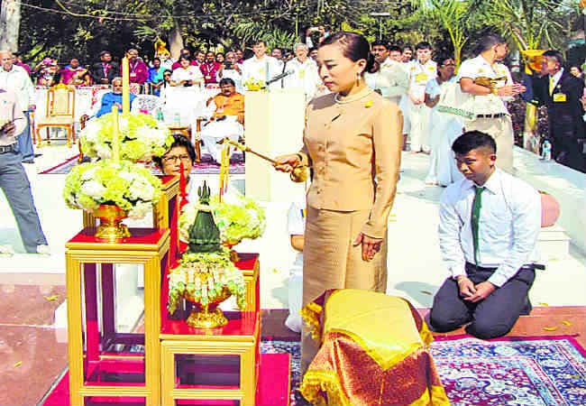 थाईलैंड की राजकुमारी ने राजगीर के वेणु वन में विश्व माघ पूजा में लिया हिस्सा