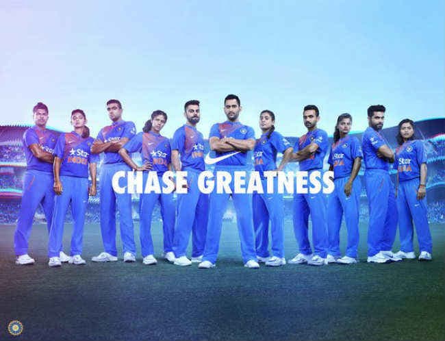 टी20 विश्वकप के दौरान नयी जर्सी में नजर आयेगी टीम इंडिया