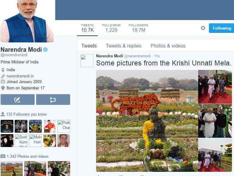 ट्विटर के कुशल प्रयोग ने नरेंद्र मोदी को बनाया वैश्विक नेता : अमेरिकी यूनिवर्सिटी