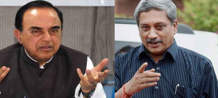 राज्यसभा में स्वामी, पर्रिकर के खिलाफ विशेषाधिकार हनन का नोटिस देगी कांग्रेस