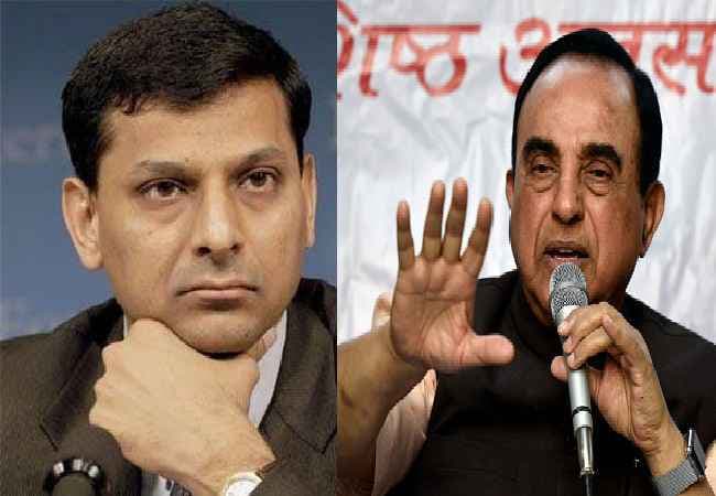 स्वामी की मांग, राष्ट्रहित में राजन को तत्काल बर्खास्त  करे सरकार