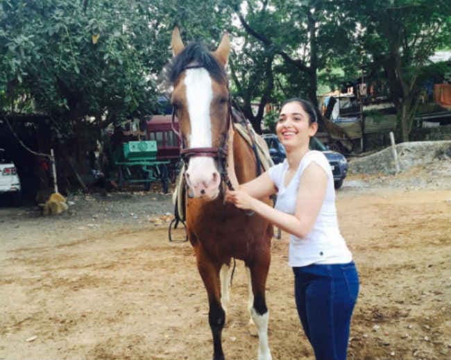 ''बाहुबली 2'' के लिए घुड़सवारी की ट्रेनिंग ले रही हैं तमन्‍ना भाटिया, PHOTO