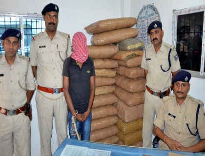 बिहार : 300 किलोग्राम गांजा के साथ नशे का सौदागर गिरफ्त में