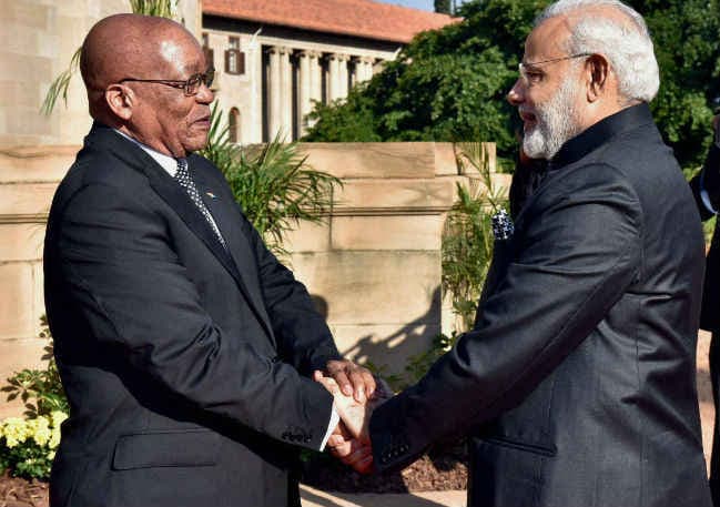 मोदी व जुमा का संयुक्त बयान : आतंकवाद एक साझा खतरा, मिलकर करेंगे मुकाबला