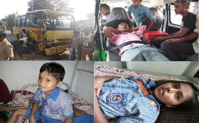 बिहार : स्कूल बस व ट्रक की आमने-सामने की टक्कर में 17 बच्चे जख्मी, चार गंभीर