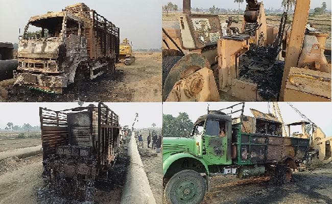 बिहार : गया में नक्सलियों ने मचाया तांडव, कई गाड़ियाें को फूंका
