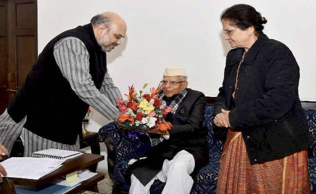 कांग्रेस नेता एन डी तिवारी ने अमित शाह से की मुलाकात, भाजपा का समर्थन किया