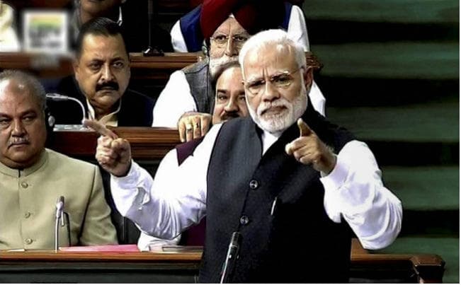 राहुल के ‘भूकंप'' पर लोकसभा में नरेंद्र मोदी की चुटकी, इंदिरा-राजीव के राजकाज पर उठाया सवाल