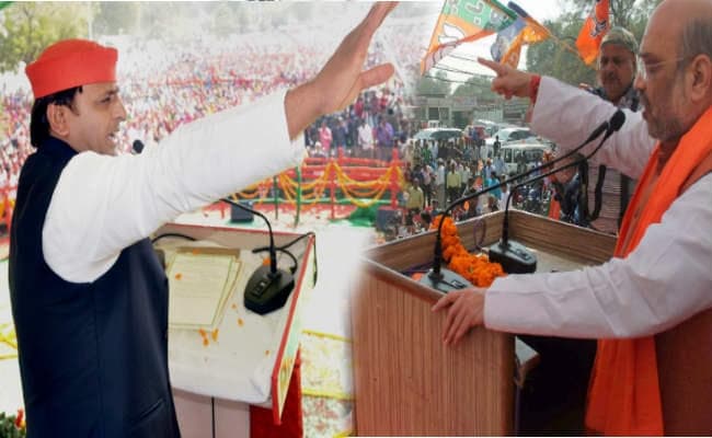 संबोधन से पहले अखिलेश-राहुल का मंच टूटा, रोड़ शो समाप्‍त