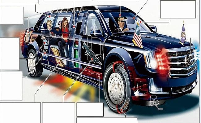 रासायनिक अटैक से भी बेअसर है डोनाल्ड ट्रंप की कार, पढें खास बातें