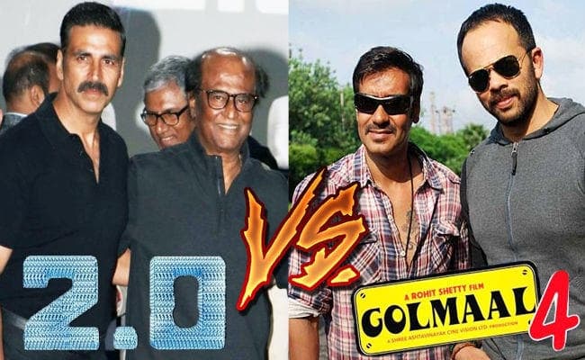 रजनीकांत की ''2.0'' से टकराने से बच गयी ''गोलमाल-4''