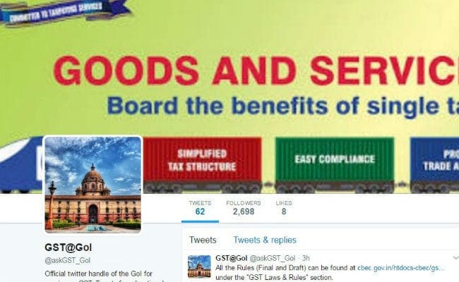 जीएसटी पर सवालों का जवाब देने के लिए राजस्व विभाग ने बनाया नया ट्विटर हैंडल