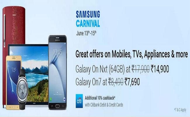 Samsung Carnival : फ्लिपकार्ट की सेल में स्मार्टफोन, टैबलेट, एलईडी पर दिल लुभानेवाले Offers