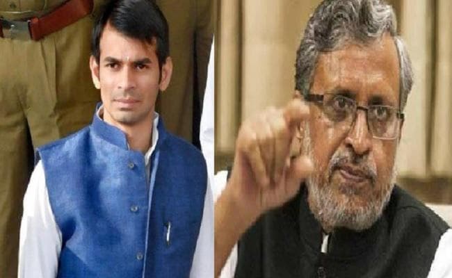 तेज प्रताप के झूठे शपथपत्र के खिलाफ चुनाव आयोग से सुशील मोदी ने की शिकायत