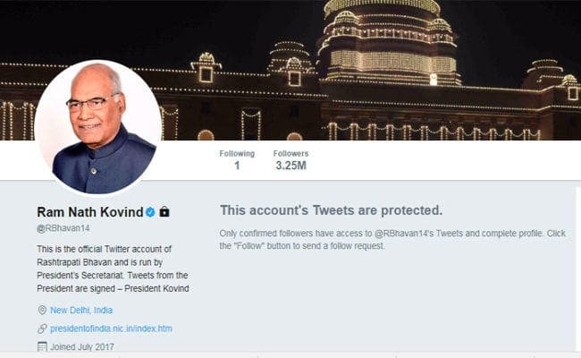 #TWITTER पर छाये राष्ट्रपति रामनाथ कोविंद, एक घंटे में बने 32 लाख फॉलोअर्स