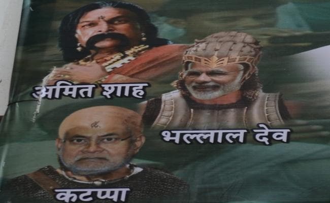 नीतीश को कट्टपा, तो नरेंद्र मोदी को बनाया भल्लाल देव, पटना में राजद का पोस्टर बना चर्चा का विषय