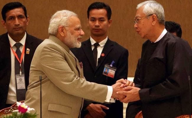 मोदी का म्यांमार में शानदार स्वागत, संबंधों की मजबूती पर राष्ट्रपति हतिन से हुई चर्चा