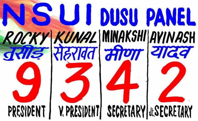 #DUSUelection2017 में धुआंधार जीत के बाद ट्विटर पर भी छाया NSUI का जलवा