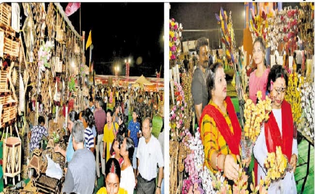 सरस मेला में संडे बना फन डे, उमड़ी भीड़