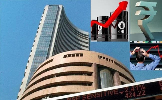 कच्चे तेल की कीमतों में उबाल से शेयर बाजारों ने शुरुआती लाभ गंवाया, सेंसेक्स 571 अंक लुढ़का