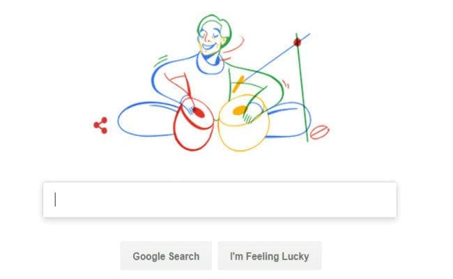 google ने तबला वादक लच्छू महाराज को डूडल बनाकर दी श्रद्धांजलि