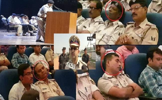 बिहार में अहम बैठक के दौरान पुलिसकर्मियों के सोये रहने पर बोले DIG, आखिरकार वे भी इंसान ही हैं