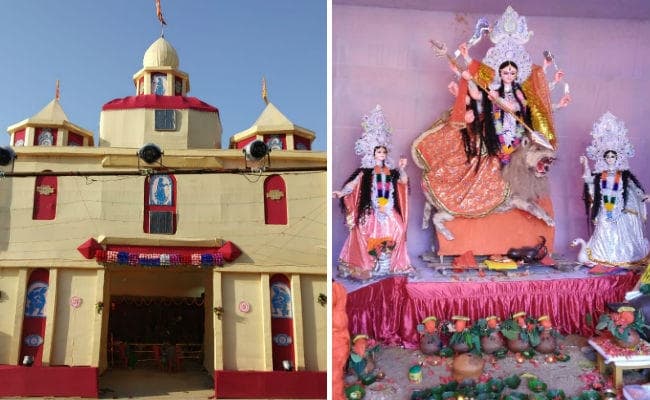 सिमडेगा : ग्रामीण क्षेत्रों में खुले पूजा पंडालों के पट, पूजन के लिए श्रद्धालुओं का लगा तांता