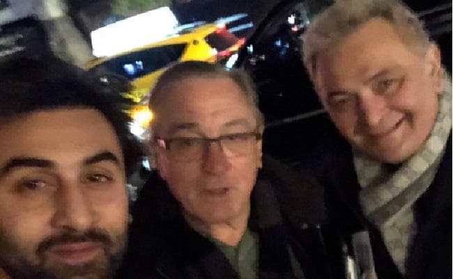 न्यूयार्क में रॉबर्ट डी नीरो से ऋषि, रणबीर ने मुलाकात की