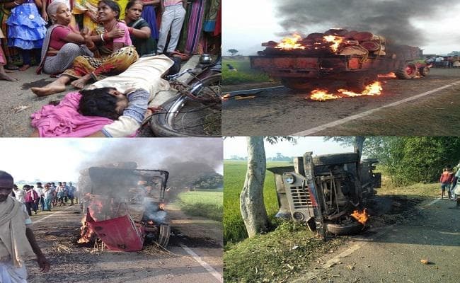 ट्रैक्टर ने छात्रा को रौंदा, आक्रोशित भीड़ ने जमकर काटा बवाल, पुलिसकर्मियों ने भागकर बचायी जान