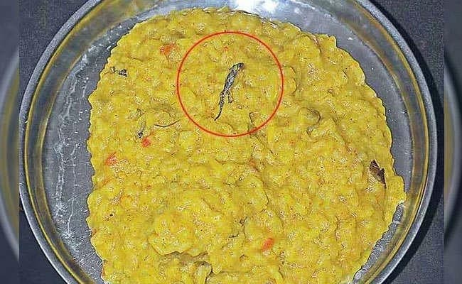 आंगनबाड़ी केंद्र की खिचड़ी में छिपकली, फूटा अभिभावकों का आक्रोश