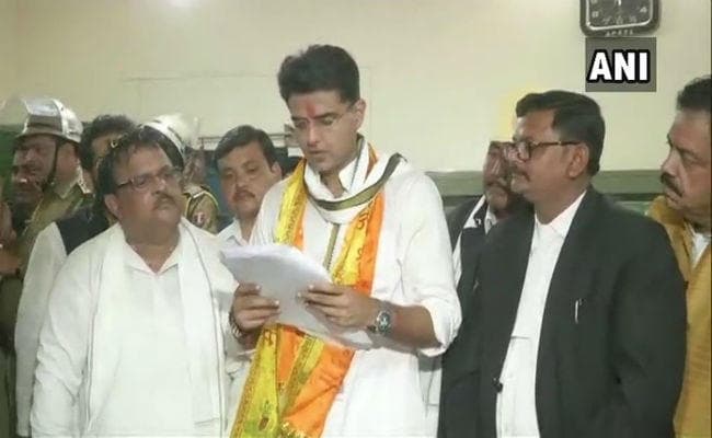 सचिन पायलट ने टोंक विधानसभा सीट से दाखिल किया पर्चा, भाजपा के यूनुस खान से होगा मुकाबला