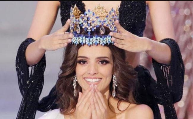 मैक्सिको की वेनेसा पोंस डी लियोन के सिर सजा मिस वर्ल्ड का ताज