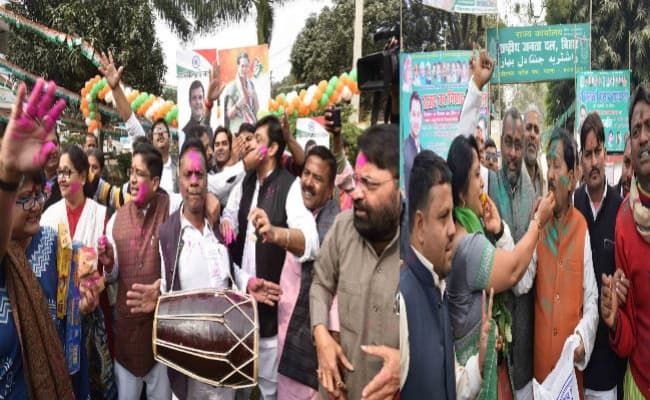 3 राज्यों के रुझान में कांग्रेस को बढ़त, कांग्रेस और राजद कार्यालय में जश्न का माहौल