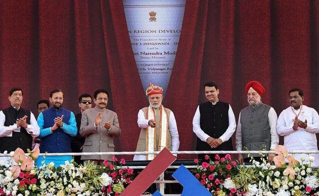 मोदी ने पुणे मेट्रो रेल परियोजना के तीसरे चरण का किया शिलान्यास, यूपीए सरकार को कोसा