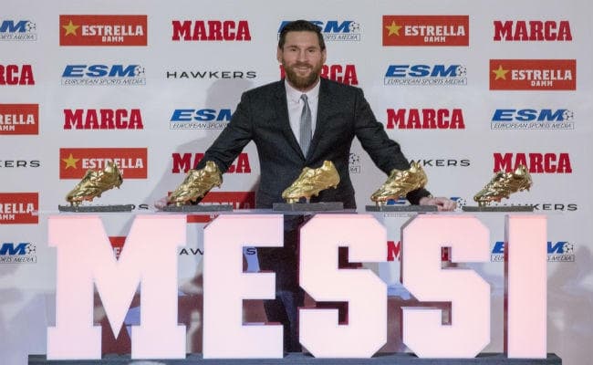 मेस्सी ने रिकार्ड पांचवीं बार गोल्डन शू हासिल किया