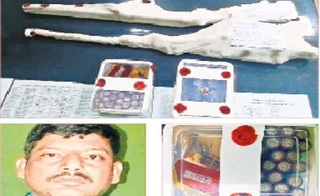 नामदा बस्ती में रिटायर्ड फौजी के घर से हथियारों का जखीरा बरामद