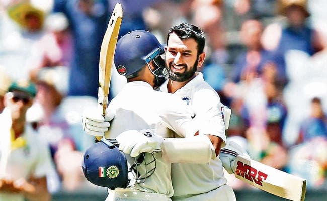 भारत-ऑस्ट्रेलिया तीसरा टेस्ट : पुजारा का शतक, रोहित भी चमके भारत ने 443 रन पर घोषित की पारी, AUS 94/5 (39.0 Ovs)