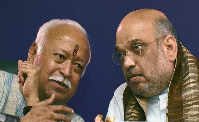 अमित शाह ने संघ प्रमुख मोहन भागवत से की मुलाकात, बंद कमरे में एक घंटे तक चली बातचीत