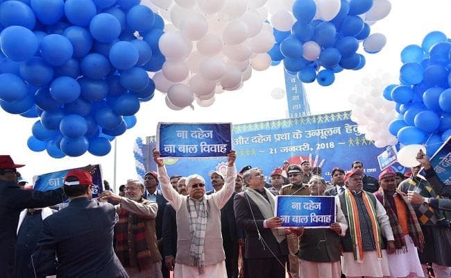 इतिहास रचने की ओर बिहार, नीतीश की अपील पर झारखंड से नेपाल और बंगाल से यूपी तक बनी मानव शृंखला