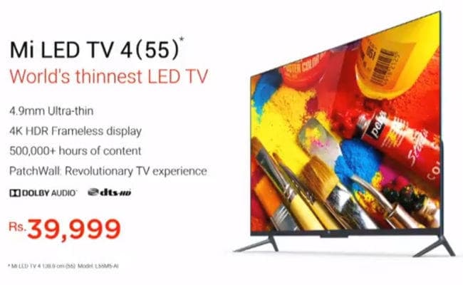 Xiaomi लाया सिक्के से भी पतला टीवी Mi TV 4 , जानें कीमत और खूबियां