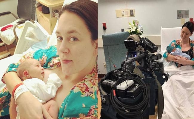 अमेरिका में लाइव रेडियो शो प्रस्तुत करते हुए महिला ने बच्चे को जन्म दिया