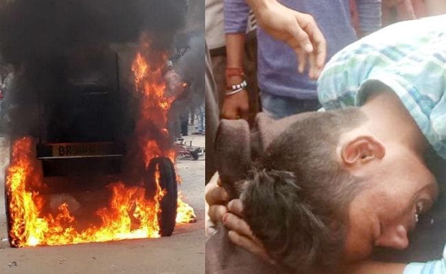 पटना सिटी में बेकाबू ट्रैक्टर ने बच्चे को कुचला, आक्रोशित लोगों ने फूंक डाला ट्रैक्टर