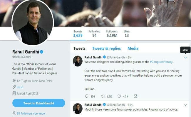 आधिकारिक तौर पर टि्वटर में आये राहुल, अपने नाम किया ऑफिस का अकाउंट