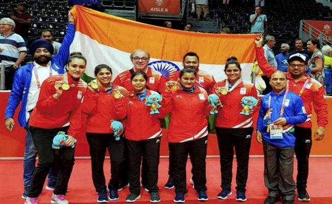 #CwG2018 : टेबल टेनिस में सिंगापुर की बादशाहत खत्‍म, भारतीय महिला टीम ने पहली बार जीता गोल्‍ड