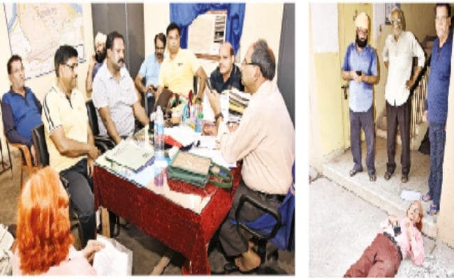 आशियाना सोसायटी में लिफ्ट लगाने का विरोध, हंगामा