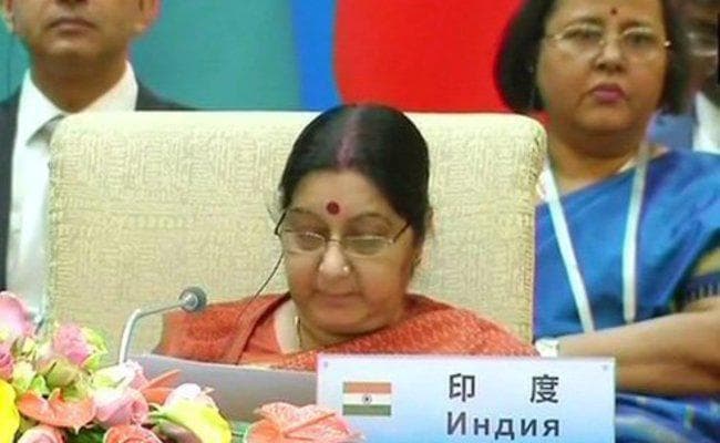 एससीओ में सुषमा ने पाकिस्तान काे किया पानी-पानी, आतंकवाद को बताया इंसानियत का दुश्मन