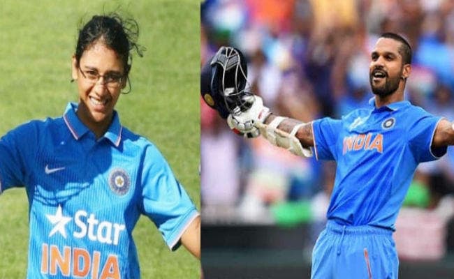 बीसीसीआई ने अर्जुन पुरस्कार के लिये शिखर धवन और स्मृति मंधाना के नाम की सिफारिश की