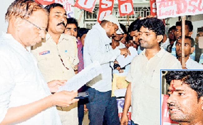 छात्र नेता का विश्वविद्यालय में सिर फटा