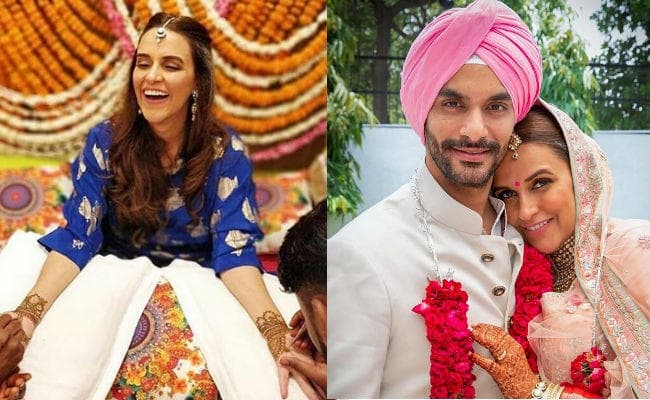 नेहा धूपिया की मेहंदी से लेकर डिजायनर लहंगे तक, शादी की खास बातें...