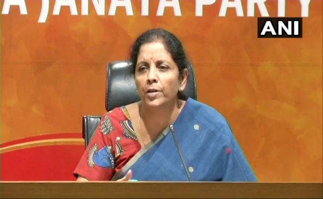 बोलीं निर्मला सीतारमण- भारत में कांग्रेस का हाल पाकिस्तान के पूर्व पीएम नवाज शरीफ जैसा